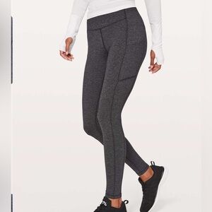 Lululemon Speed Up Tight 28” Power Luxtreme Variegated Knit Black Heathered